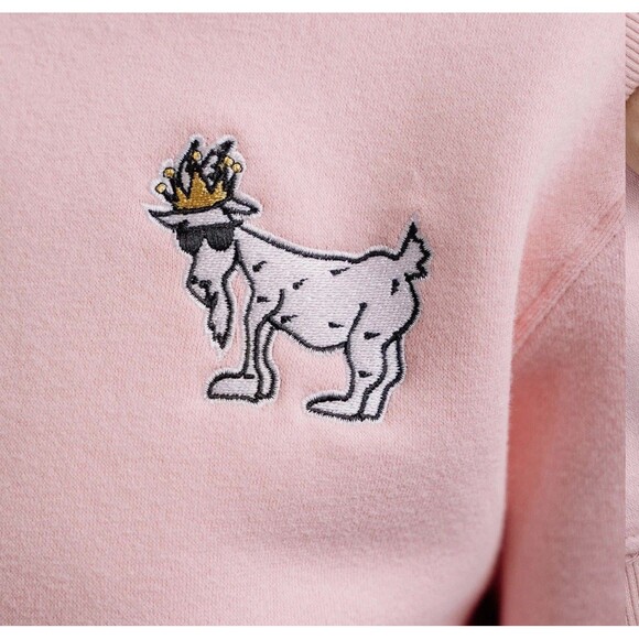 GOAT USA OG Hooded Sweatshirt Pink Size Large Womens - Picture 6 of 11